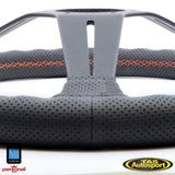 Nardi Deep Corn Leather Orange Stitch 350 Steering Wheel