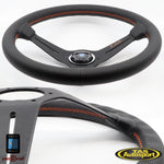 Nardi Deep Corn Leather Orange Stitch & Signature 350 Steering Wheel