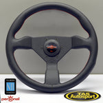 Nardi Grinta Leather Red Stitching 350 Steering Wheel