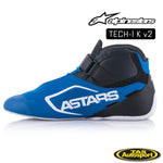 ALPINESTARS TECH-1 K V2 SHOE 312 BLUE/BLACK/WHITE