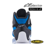 ALPINESTARS TECH-1 K V2 SHOE 312 BLUE/BLACK/WHITE