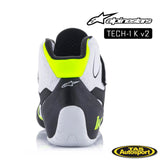 ALPINESTARS TECH-1 K V2 SHOE 125 BLACK/WHITE/YELLOW