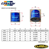 GReddy OIL FILTER OX-06 3/4-16UNF