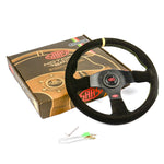 STEERING WHEEL SUEDE CORSA 13" / 330MM INDICATOR CONTOURED GRIP