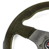 STEERING WHEEL SUEDE CORSA 13" / 330MM INDICATOR CONTOURED GRIP