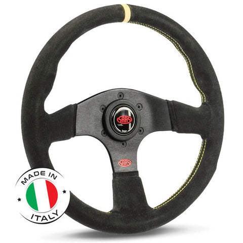 STEERING WHEEL SUEDE CORSA 13" / 330MM INDICATOR CONTOURED GRIP