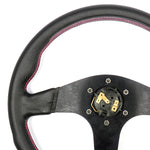 STEERING WHEEL LEATHER CORSA 14" / 350MM CONTOURED GRIP