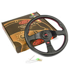 STEERING WHEEL LEATHER CORSA 14" / 350MM CONTOURED GRIP