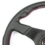 STEERING WHEEL LEATHER CORSA 14" / 350MM CONTOURED GRIP