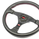 STEERING WHEEL LEATHER LUSSO 14" / 350MM CONTOURED GRIP