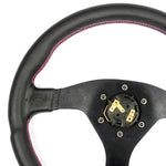 STEERING WHEEL LEATHER LUSSO 14" / 350MM CONTOURED GRIP