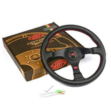 STEERING WHEEL LEATHER LUSSO 14" / 350MM CONTOURED GRIP