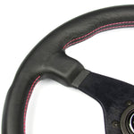 STEERING WHEEL LEATHER LUSSO 14" / 350MM CONTOURED GRIP