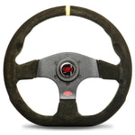 STEERING WHEEL SUEDE PISTA 13" / 330MM INDICATOR CONTOURED GRIP