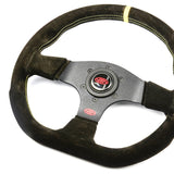 STEERING WHEEL SUEDE PISTA 13" / 330MM INDICATOR CONTOURED GRIP