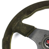 STEERING WHEEL SUEDE PISTA 13" / 330MM INDICATOR CONTOURED GRIP