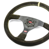 STEERING WHEEL SUEDE SPRINT 14" / 350MM INDICATOR ROUNDED GRIP