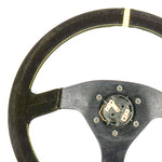 STEERING WHEEL SUEDE SPRINT 14" / 350MM INDICATOR ROUNDED GRIP