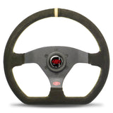 STEERING WHEEL SUEDE RACING 12.6" / 320MM INDICATOR ROUNDED GRIP