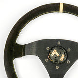 STEERING WHEEL SUEDE RACING 12.6" / 320MM INDICATOR ROUNDED GRIP