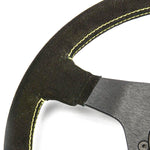 STEERING WHEEL SUEDE RACING 12.6" / 320MM INDICATOR ROUNDED GRIP