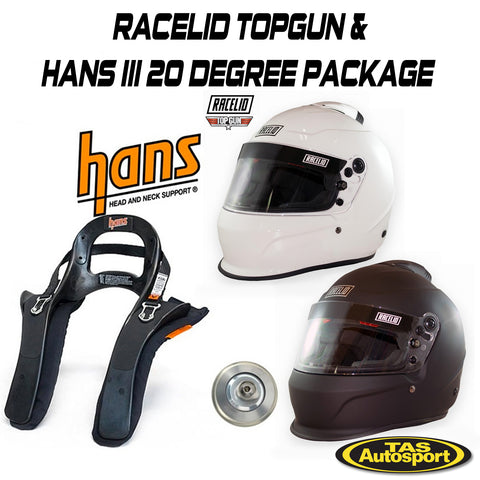 RACELID TOPGUN Helmet & HANS DEVICE PACKAGE