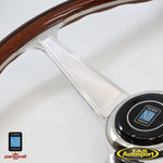 Nardi ANNI ’60 Steering Wheel – Wood with Polished Spokes – 380mm 5012.39.3000