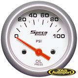 Speco Meter 2 inch Electrical Oil Pressure Gauge 524-20