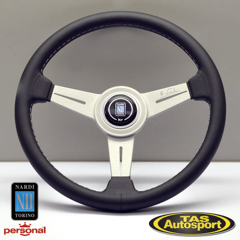 Nardi ND Classic Leather Grey Stitching 330 Steering Wheel