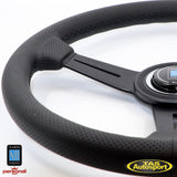 NARDI ND CLASSIC BLACK STITCHING 340mm STEERING WHEEL