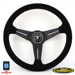 NARDI DEEP CORN Suede Black Stitching 350mm Steering Wheel WHEEL