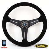 NARDI DEEP CORN Suede Black Stitching 350mm Steering Wheel WHEEL