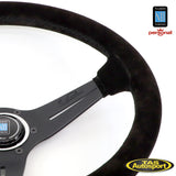 NARDI DEEP CORN Suede Black Stitching 350mm Steering Wheel WHEEL