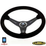 NARDI DEEP CORN Suede Black Stitching 350mm Steering Wheel WHEEL