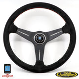 Nardi Deep Corn – Suede - Black Spokes & Red Stitching – 350mm 6069.35.2094