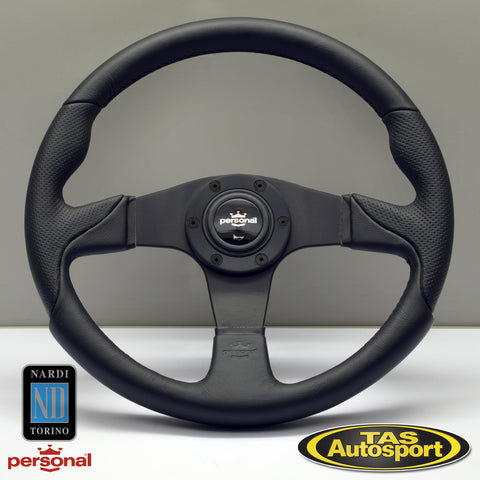 Nardi Thunder Black Leather 350 Steering Wheel