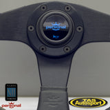 Nardi Thunder Black & Blue Leather 350 Steering Wheel
