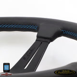 Nardi Deep Corn Smooth Leather Blue Stitching 350mm Steering Wheel