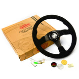 Steering Wheel Suede 14" ADR Black Spoke