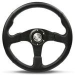 Steering Wheel Leather 14" ADR Black Spoke