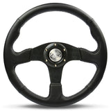 Steering Wheel Leather 14" ADR Black Spoke