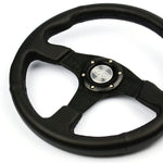 Steering Wheel Leather 14" ADR Black Spoke