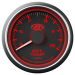 Exhaust Temp Gauge 300°-1300° 52mm Black Muscle Series