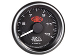 Exhaust Temp Gauge 300°-1300° 52mm Black Muscle Series