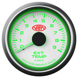 Exhaust Temp Gauge 0°-900° 52mm White Muscle Series