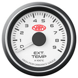 Exhaust Temp Gauge 0°-900° 52mm White Muscle Series