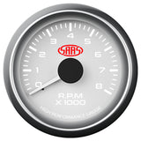 Tachometer 0-8K 52mm White Muscle Series