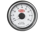 Tachometer 0-8K 52mm White Muscle Series