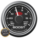 Boost Gauge 30inHg-20psi 2 5/8 inch Black Muscle Series