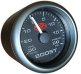 Boost Gauge 30inHg-20psi 2 5/8 inch Black Muscle Series